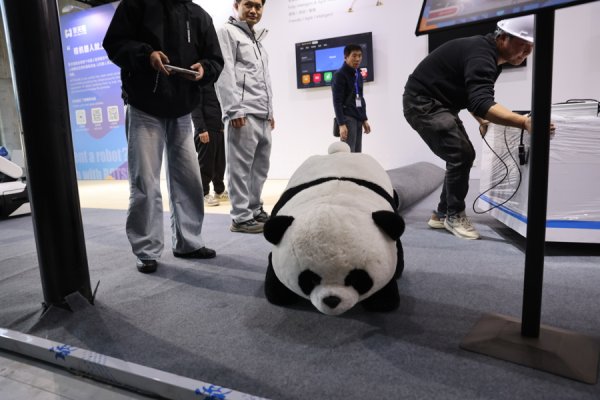 擎天租AWE首秀，复刻智元“机器人奇妙夜”，大熊猫夯爆了