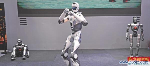 　　2026年5月14日，2026全球人工智能终端展上展示的众擎T800全尺寸高动态通用机器人。 IC供图