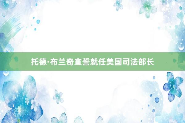 托德·布兰奇宣誓就任美国司法部长