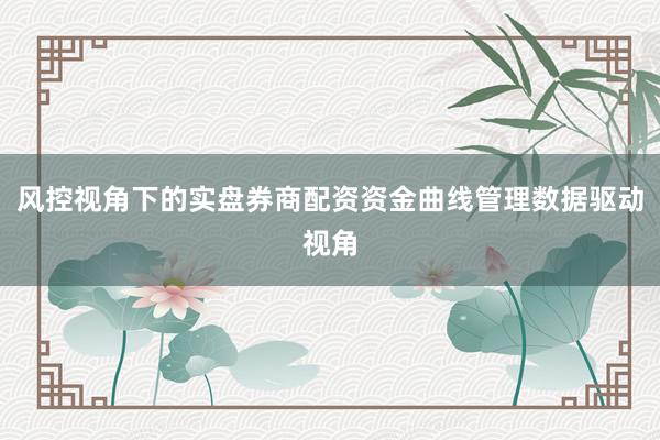 风控视角下的实盘券商配资资金曲线管理数据驱动视角