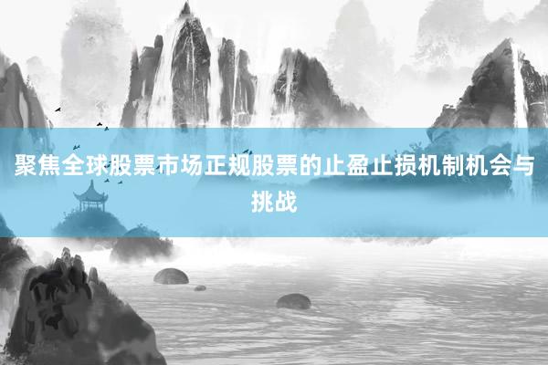 聚焦全球股票市场正规股票的止盈止损机制机会与挑战