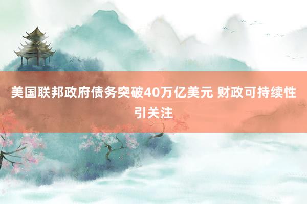 美国联邦政府债务突破40万亿美元 财政可持续性引关注